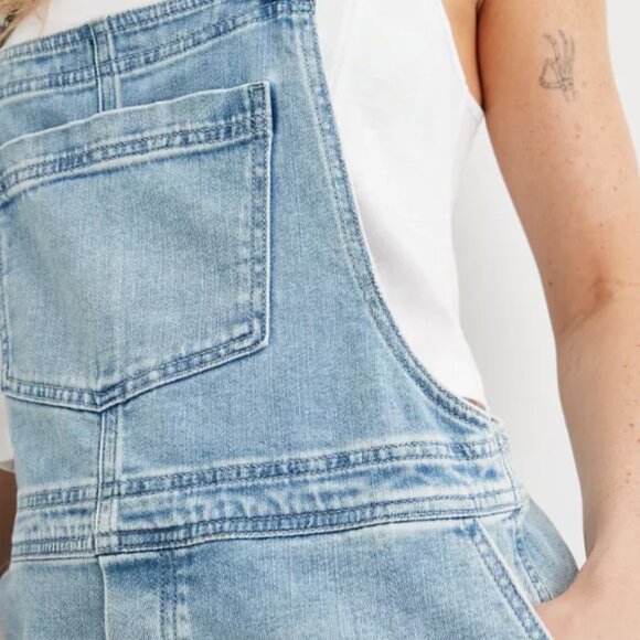 Aerie Denim Shortalls, Light Blue, xs - Picture 9 of 9